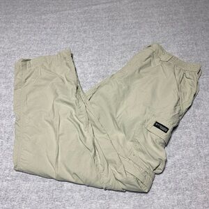 Columbia Pants Mens Large 35x31 Beige GRT Convertible Packable Rugged Hiking